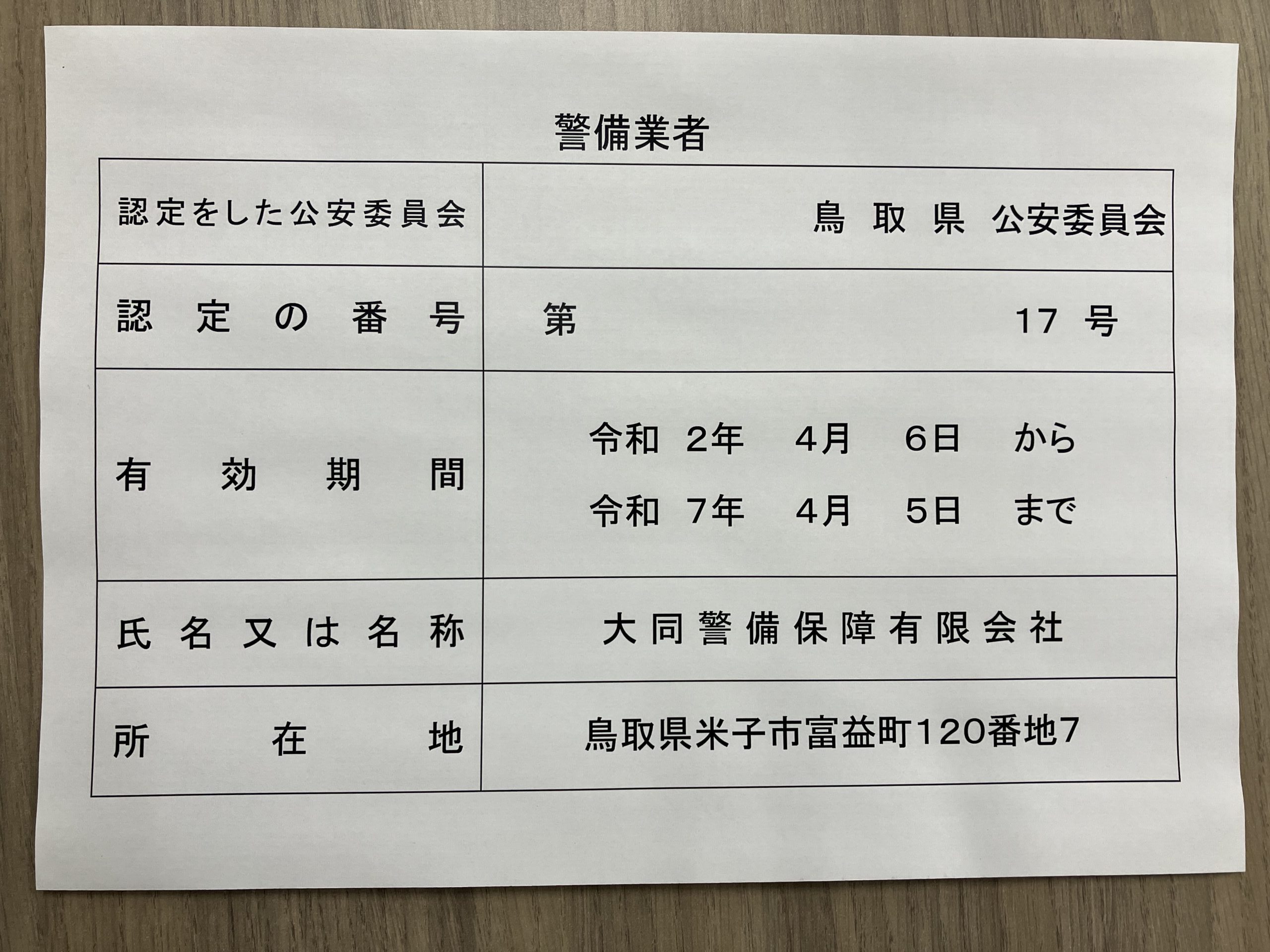 警備業法施行規則の一部改正について